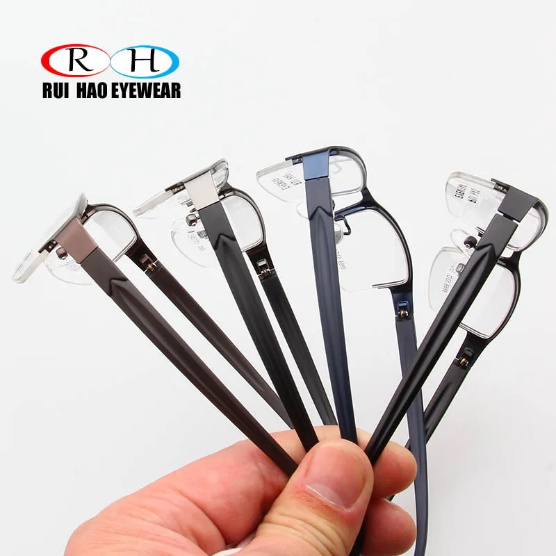 

Half Rimless Eyeglasses Frame Mens Rectangle Design Eyewear Frames TR90 Temple Spectacles Optical Prescription Glasses 8826
