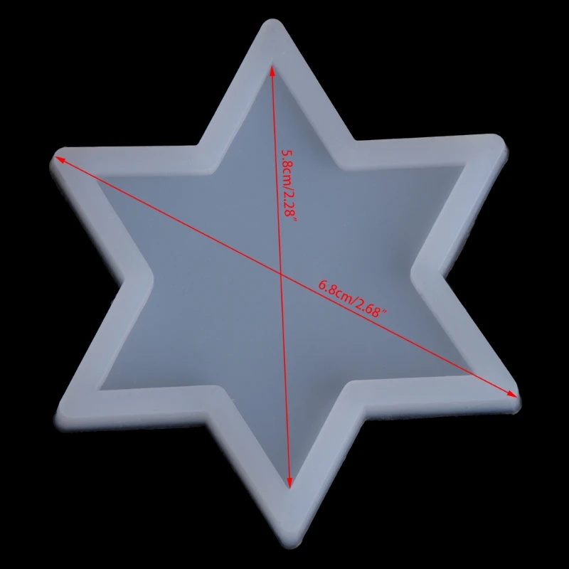 Пятиконечная звезда DIY силиконовая форма для изготовления Подвески Изготовление ювелирных изделий кулон смола литье t44