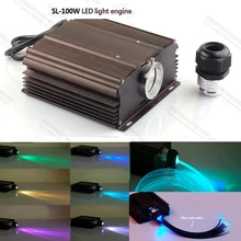 100 Вт светодио дный светодиодный свет волоконно-оптический источник питания свет двигатель с RGB 24key пульт дистанционного управления