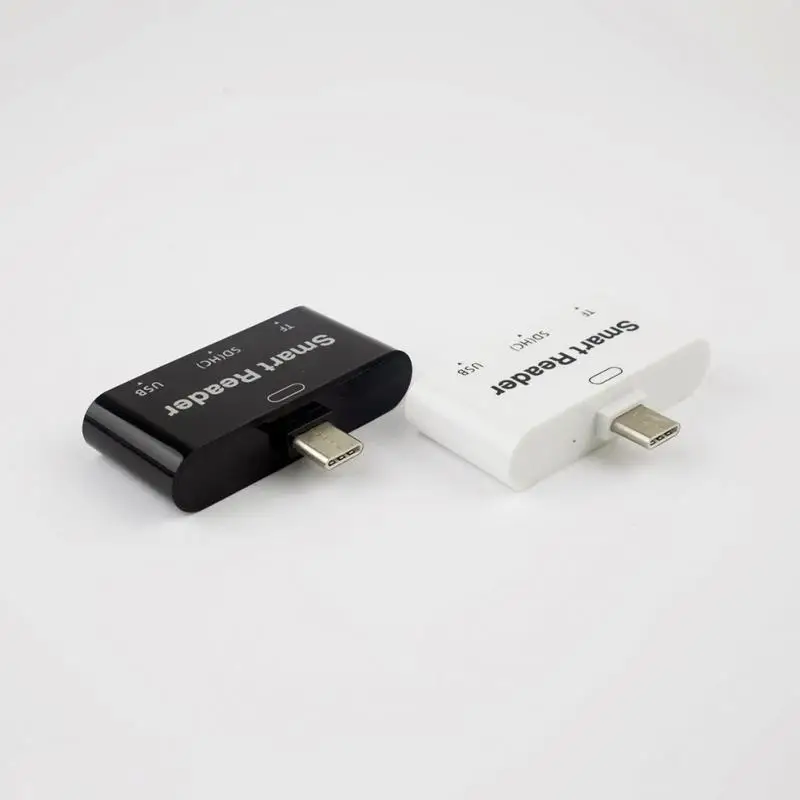 Белый/Черный Многофункциональный 4 в 1 USB 3,1 type C USB-C TF Micro OTG кардридер