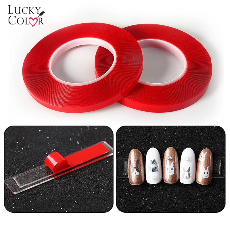 

Nail Art 3M Double Sided Adhesive Super Strong Transparent Acrylic Foam Adhesive Tape Acrylic sheet Fake nail practice Sticker