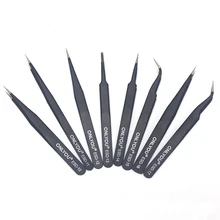 8 шт. ESD Twezzer набор антистатические прецизионные комплект пинцетов из нержавеющей стали(ESD-10 11 12 13 14 15 16 17