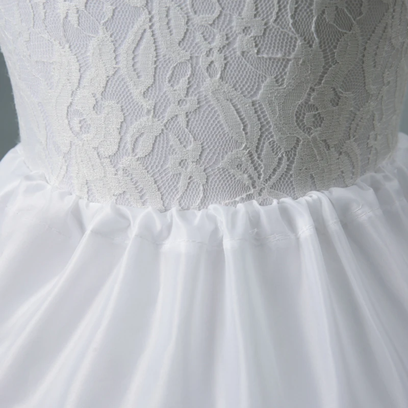 In Stock 3 Hoops One Layer 2019 White A-Line Flower Girl Dress Petticoat Kid Crinoline Underskirt Wedding Accessories
