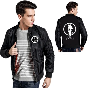 

Dragon Ball Goku Bomber Jacket Men 6XL 7XL 8XL Windbreaker Jacket Coats Spring Drogaon Ball Z Anime Printed Casual Dropship