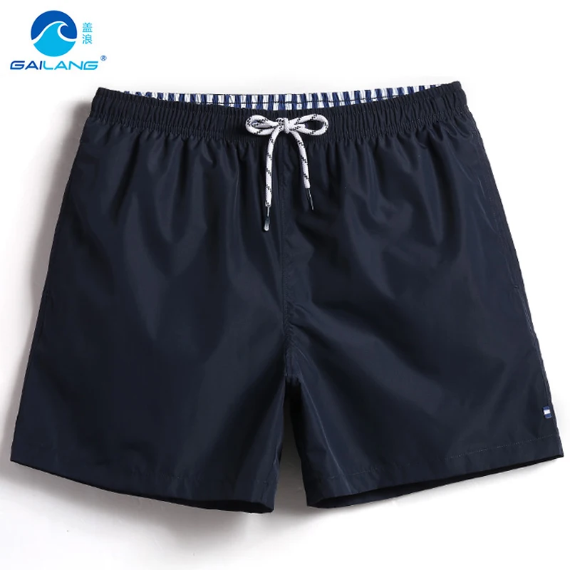 Gailang Mens Swimming Trunks White Shorts Solid Color Swimwear Men