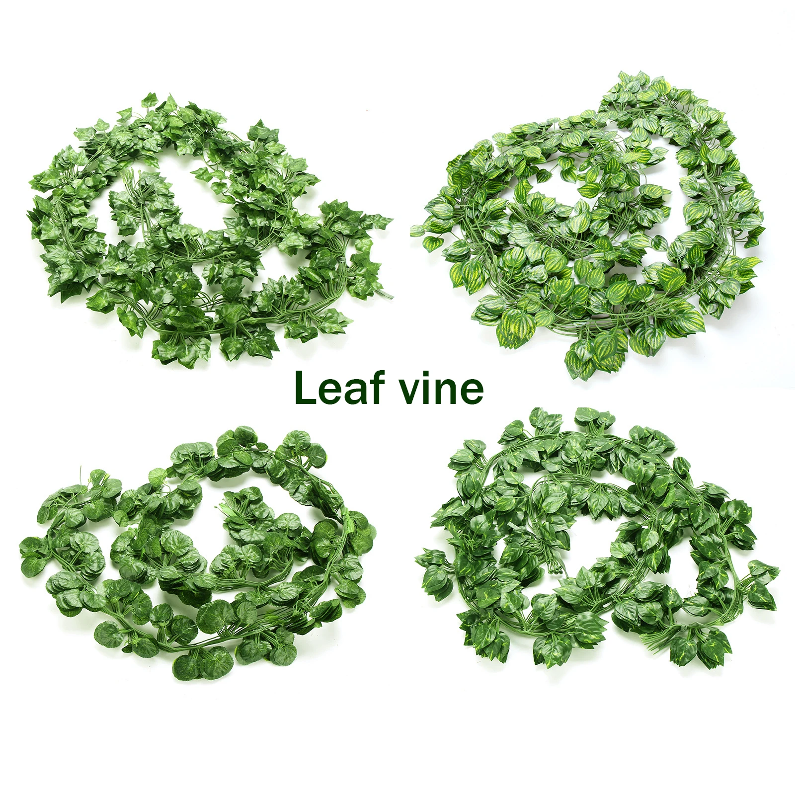 

1pcs/2M Artificial Ivy green Leaf Garland Plants Vine Fake Foliage Flowers Home Decor Plastic Artificial Flower Rattan string