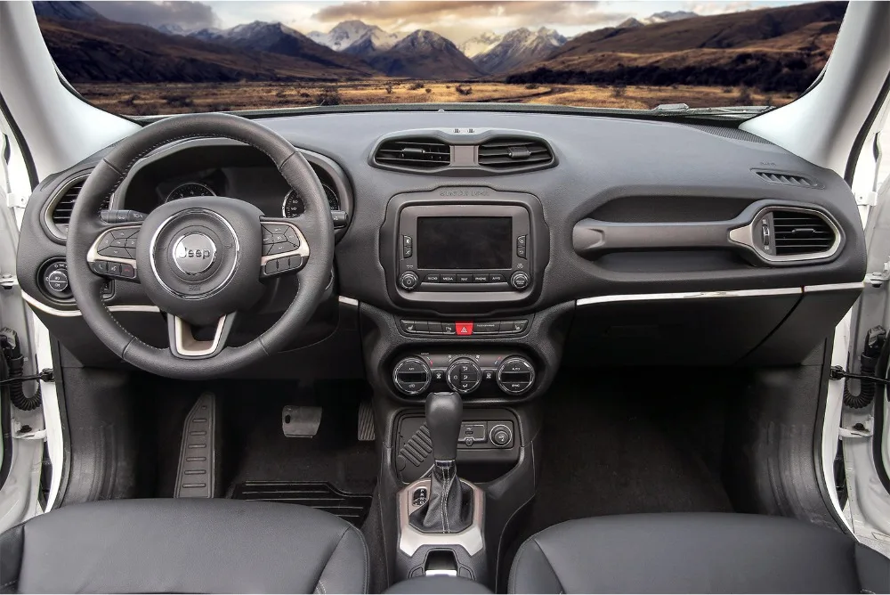 MOPAI ABS 4 шт. Автомобильный интерьер центральный контроль вперед приборная панель Декоративные наклейки для Jeep Renegade- стайлинга автомобилей
