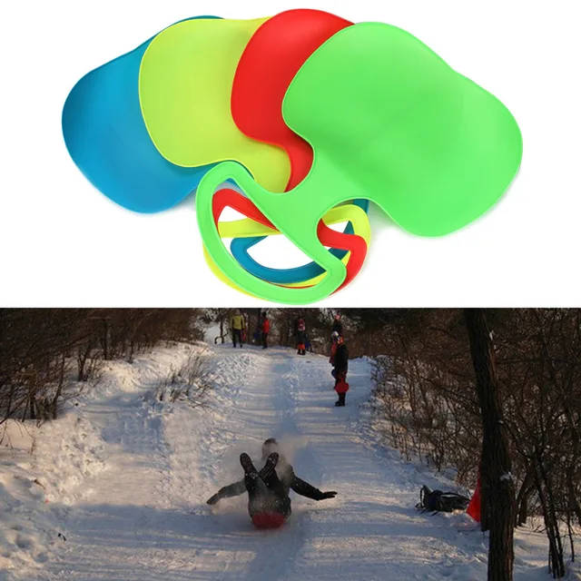 US $4.99 Outdoor Winter Plastic Skiing Boards Snow Grass Sand Board Ski Pad Snowboard Sled Luge For KidsAdu