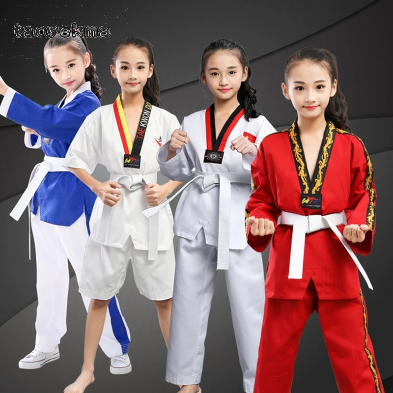 

Taoyekma Taekwondo Dobok Taekwondo Uniform Clothes Professional Long-Sleeve Karate Suit Dedicated suit for Child and Adult