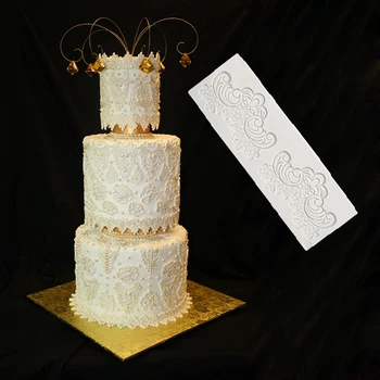 

Lace Relief Border Mould Silicone Mold Fondant Cake Decorating Tool Gumpaste Sugarcraft Chocolate Forms Bakeware