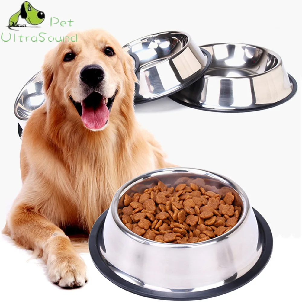 Pet Food Bowl Dog Bowls Water Feeders Stainless Steel Wear Resisting