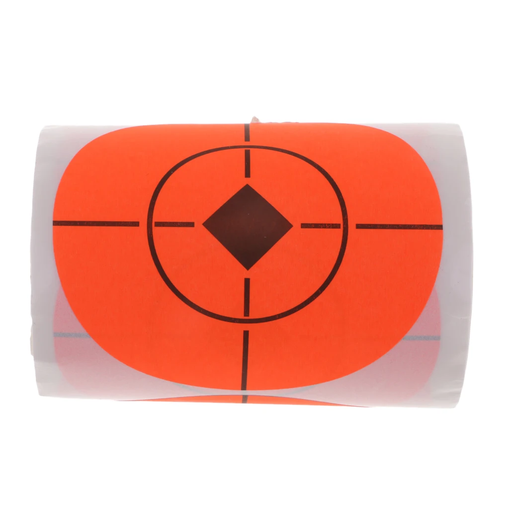 100pcs Fluorescent Adhesive Target 3'' Paper Target Hunting Shooting Training Paintball Accessories