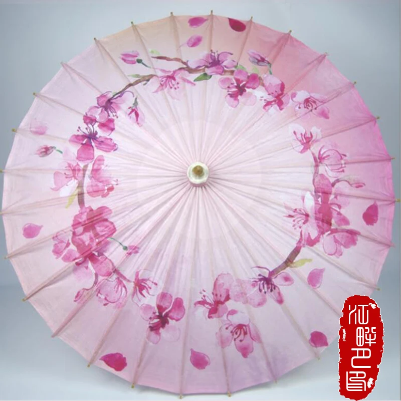 Hangat Warna Pink Bunga Kertas Minyak Payung Flower Lingkaran Bulat Kertas Parasol Kids Dance Pernikahan Dekorasi Payung Kertas Payung Aliexpress