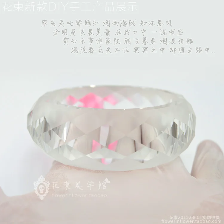 Flower Invitation Bangle Mold Md94 Handmade Transparent Silicone Round Bracelet Mould For Resin Real Flower Diy Mold Md94 Jewelry Tools Equipments Aliexpress