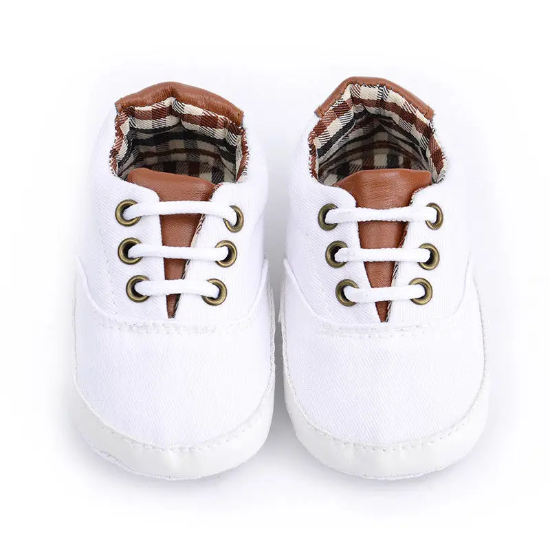 Baby Summer Shoes Newborn Baby Girl Boys Causal Bow Anti-slip Shoes Plaid Patchwork Soft Sole Sneakers Prewalker 0-18M