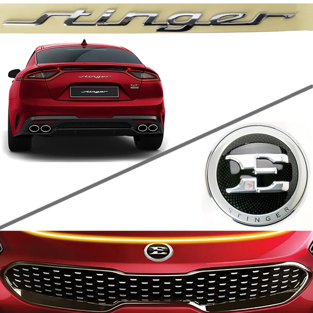Для подлинного OEM Передняя Задняя табличка E Логотип Стингер Эмблема Kia Stinger 2017 2018