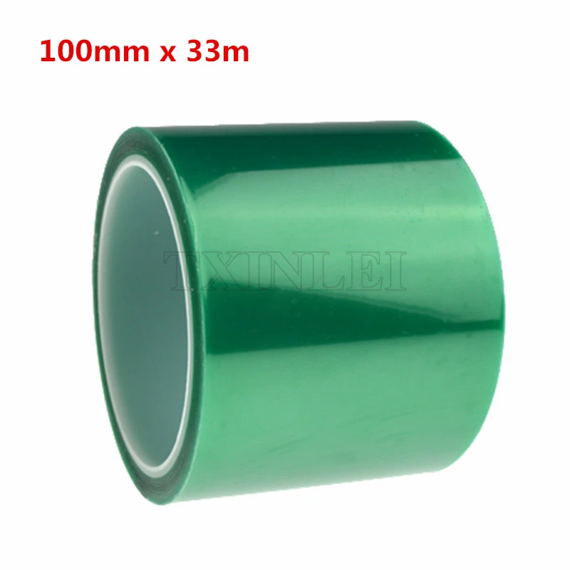 100mm X 33m X 0 06mm Green PET Tape High Temperature Heat Resistant