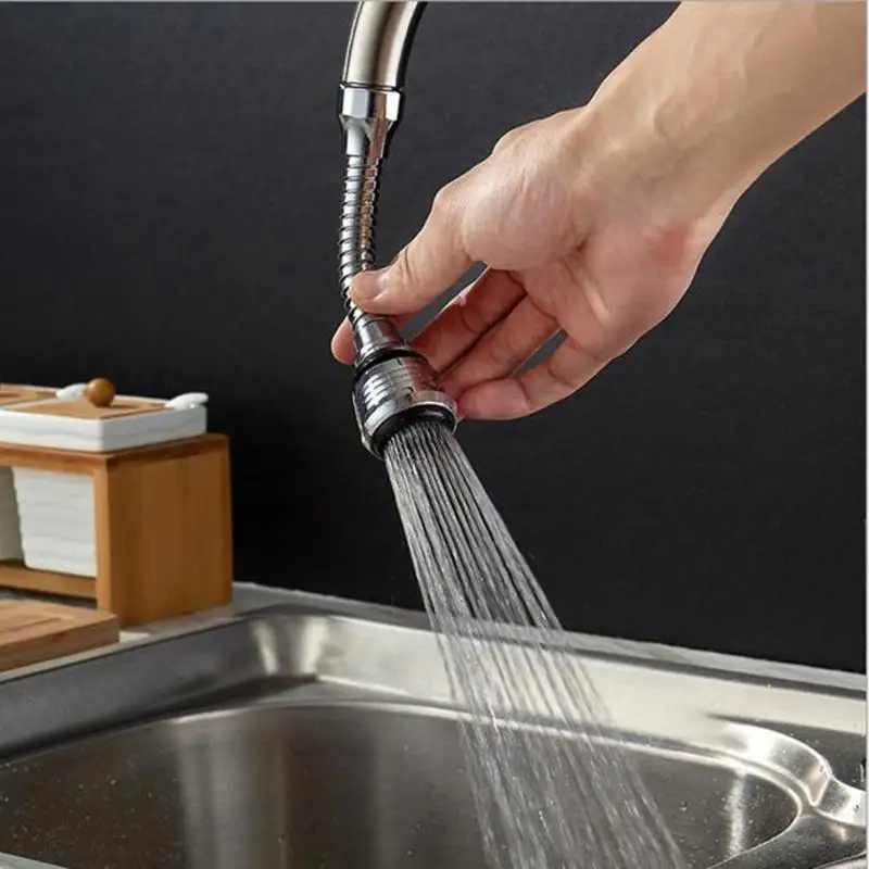 

360 Degree Flexible Kitchen Faucet Tap Water Nozzle Adapter Water Saving Tap Diffuser Connector for Bathroom