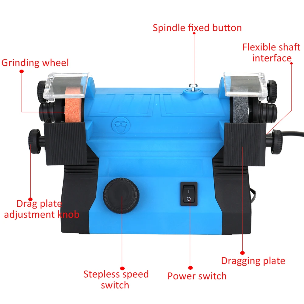Шлифовальная машина мини Настольный многофункциональный электрический шлифовальный станок точилка для полировки бытовой шлифовальный инструмент