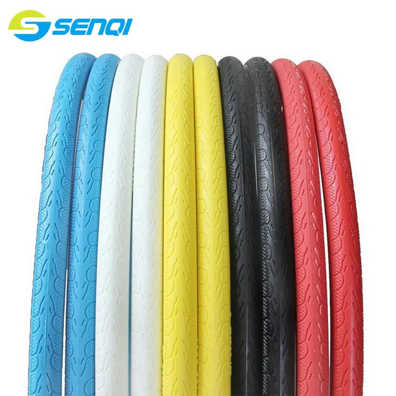 5 Colours Solid Tires 700 * 23C Explosion Free Inflatable Tubeless Bike