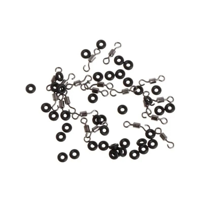 

1 Set Fishing Connector Swivel O-ring Tackle Rotating Spinning Opening Pins Rubber Ring Accessories