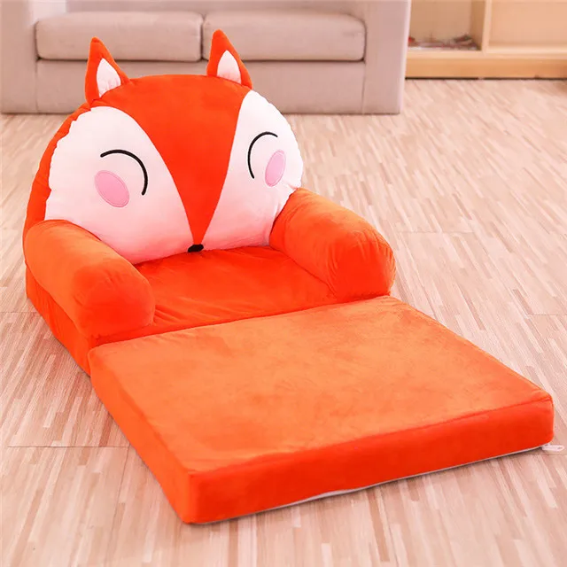 Креативный плюшевый мягкий диван 50 см с поддержкой сидения для младенцев, обучающий сидить стул, сохраняющий сидение, удобно для детей, подарки - Цвет: Fox