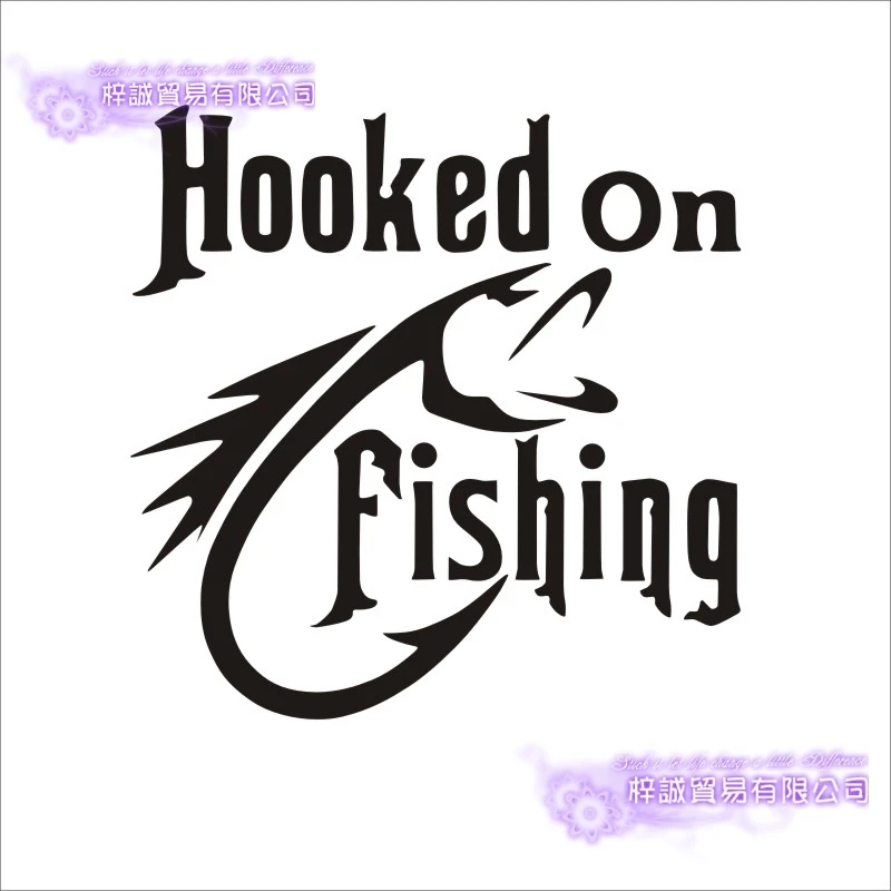 Fishing Sticker Car Catfish Fish Decal Angling Hooks Tackle Shop Posters Vinyl Wall Decals Hunter Decor Mural Sticker