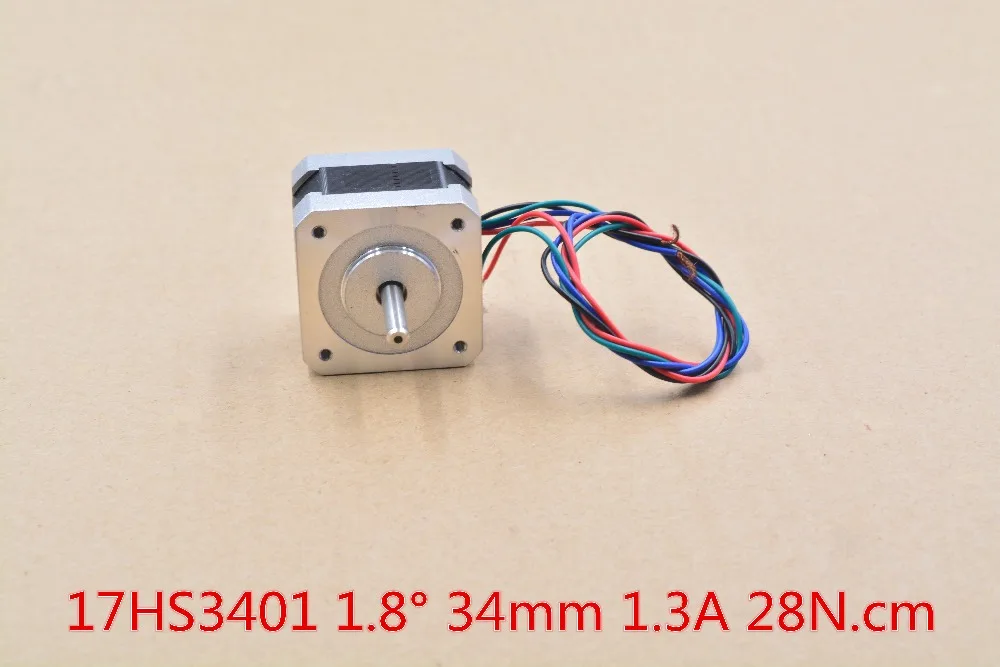 

3d print motor round shaaft Nema17 stepper 4 lead 1.3A 42BYGH 42 for mill cut cnc engraving machine # 17HS3401 1pcs