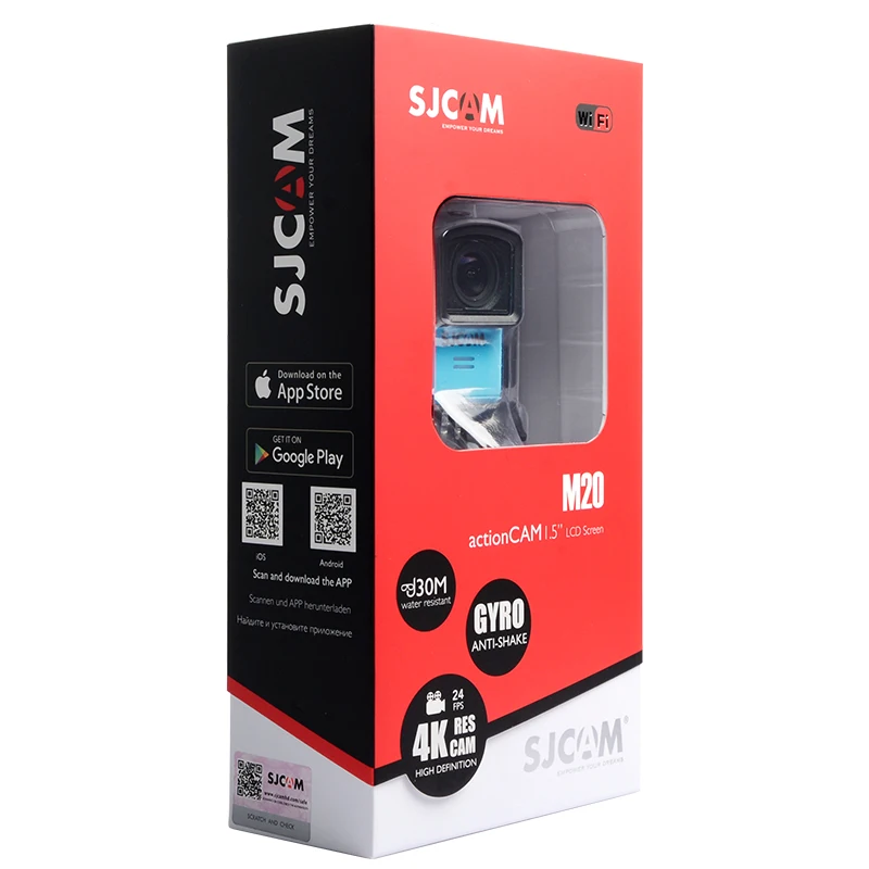 Действие Камера SJCAM M20 шлем для Sports DV GYRO Mini Водонепроницаемый 4 К 24fps 2 30fps NTK96660 16MP с