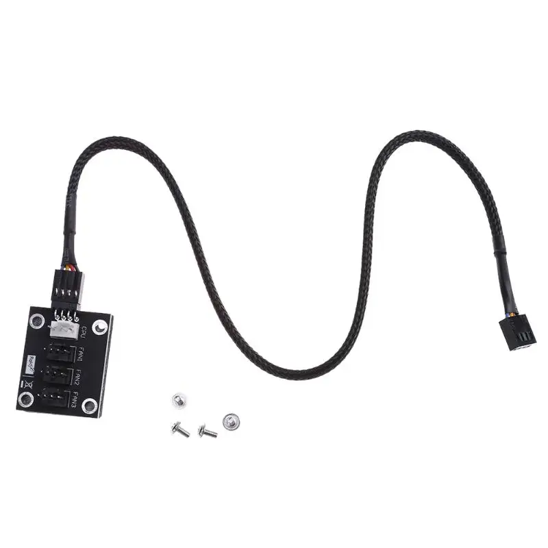 

DC 12V 4 Way PWM Controller Splitter Hub CPU Cooler Cooling Fan Power Cable Cord Wire for Computer PC Cooling Fans