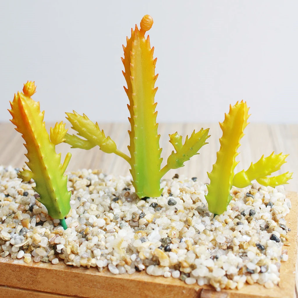 Vivid Faux Cactus Plants Artificial Succulent Flower for Garden Window Office Home Decor Room Shop Cafe Display