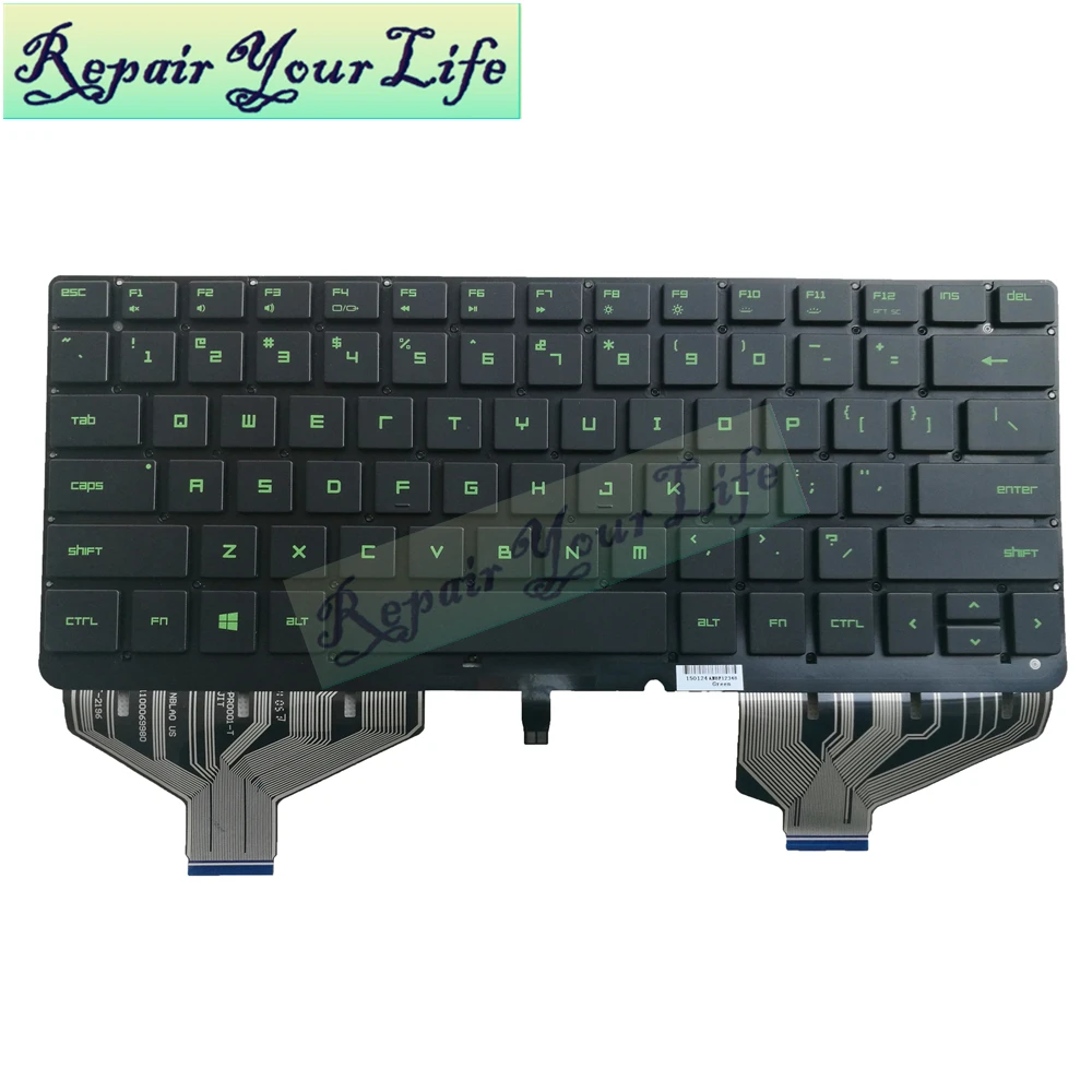 

RZ09 US Backlit keyboard for Razer rz09 RZ09-0130 RZ09-0102 green words English Laptop keyboard 11401547-00 2B-BA001B200