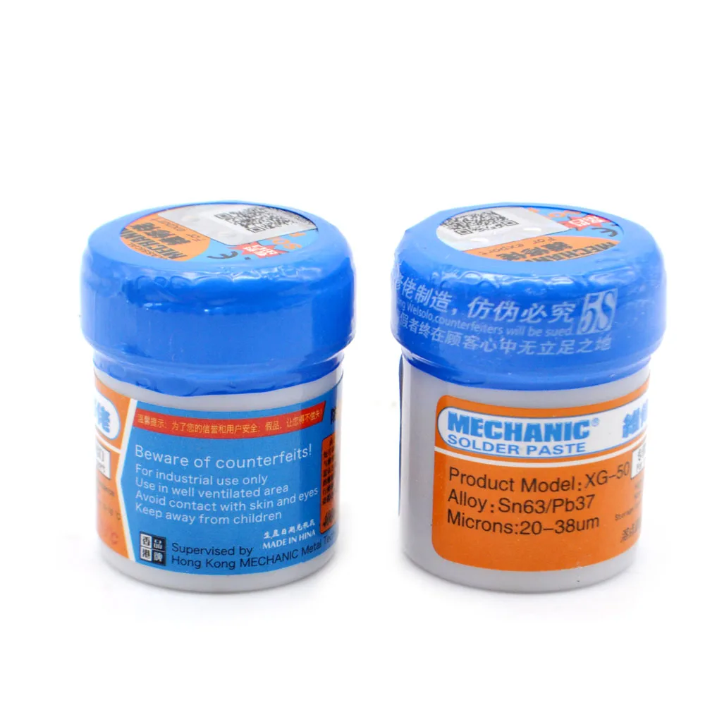2pcs/lot Repair Welding Tool MECHANIC Solder Paste Flux XG-50 Sn63/Pb67 SMD SMT For 936 852D+ BGA Soldering Iron Station 