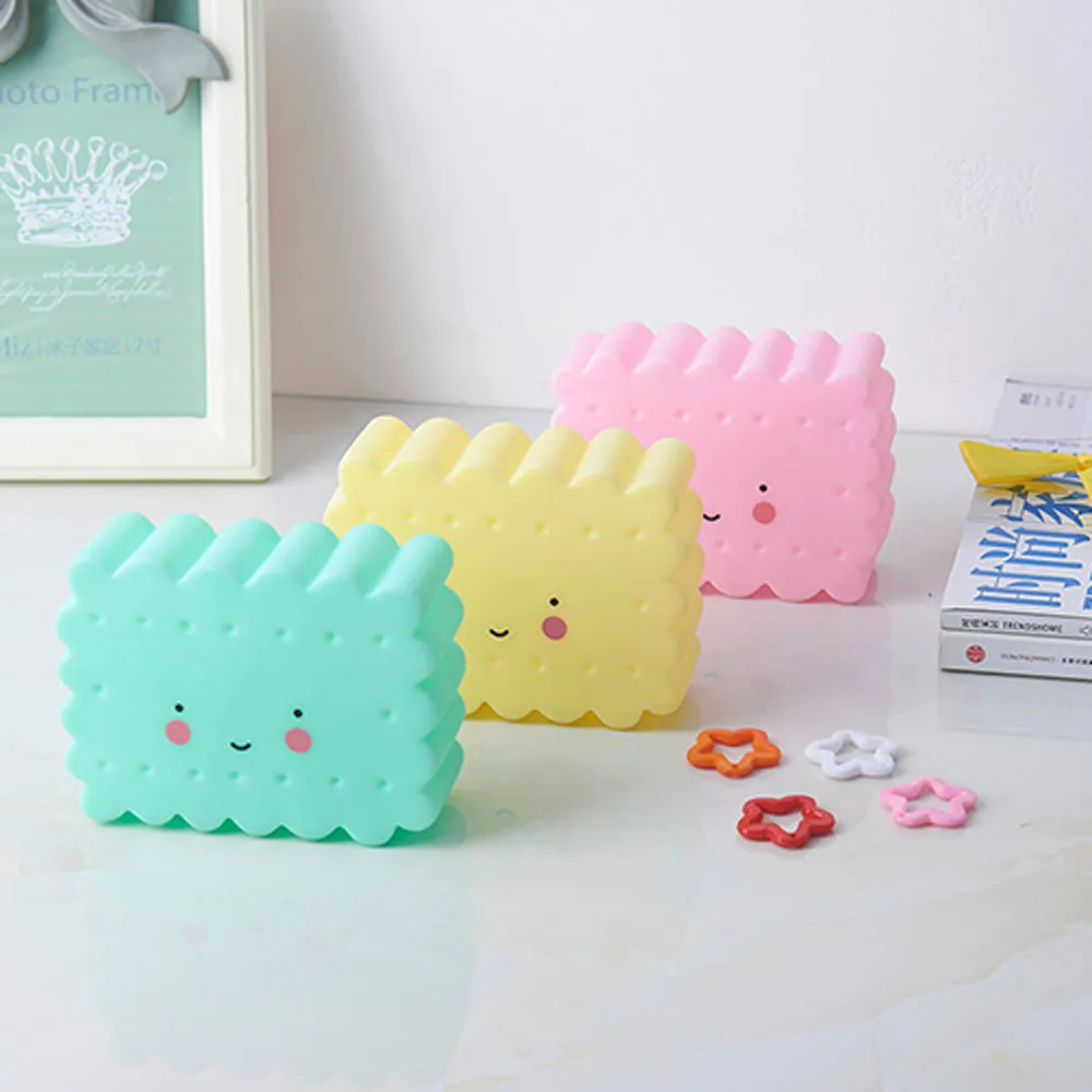 

Lovely Biscuits Face Night Light Children Bedroom Decor Mini LED Lamp Bulb Plug Novelty Bedroom lamp For Gift Romantic