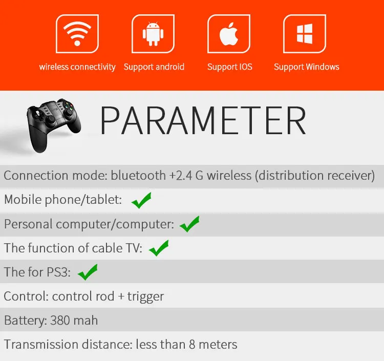 IPEGA 9076 геймпад Bluetooth игровой контроллер беспроводной 2,4G Ручка Джойстик для iPhone X 8 7 plus sony PS3 Ps4 android PC консоль