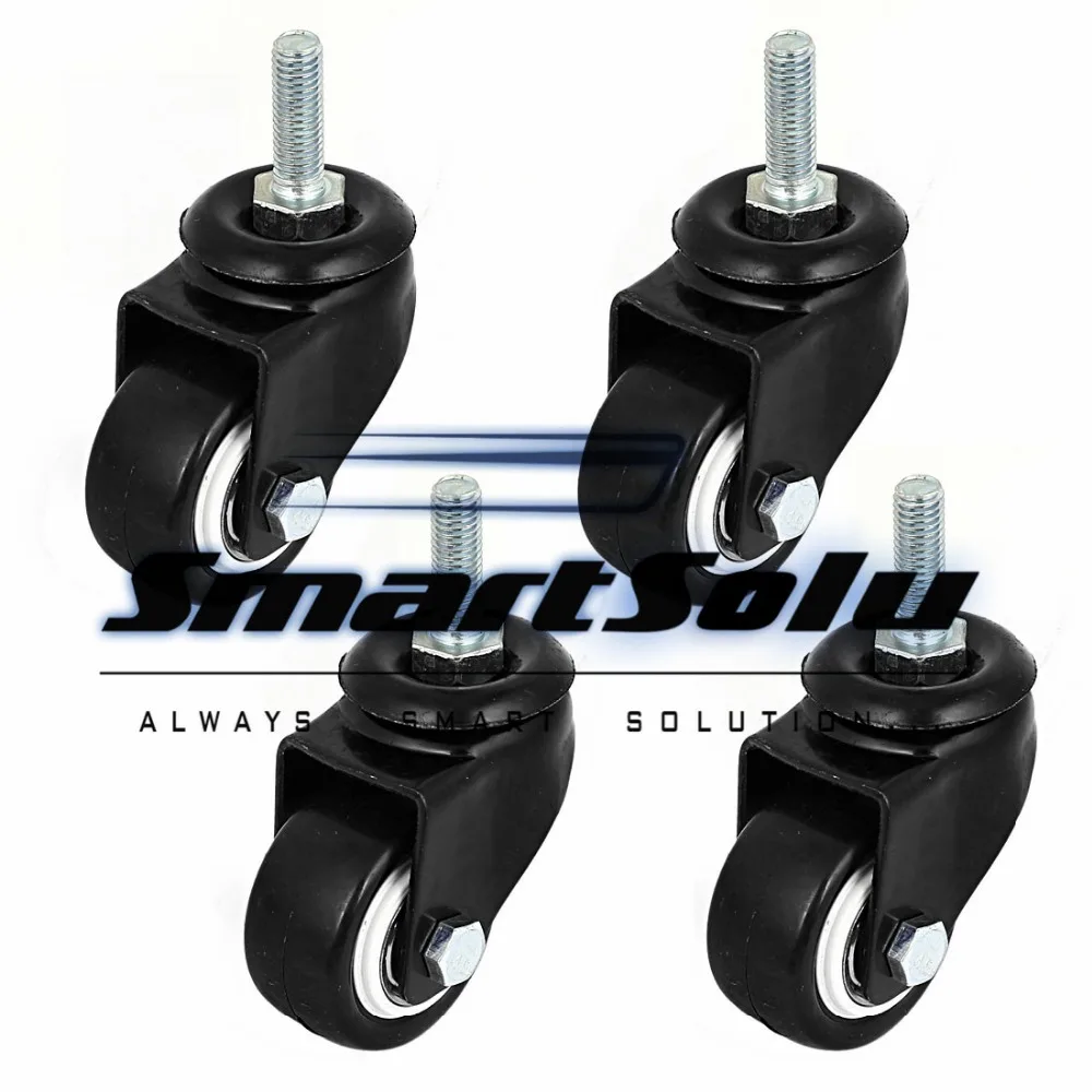 

Free shipping Office Computer Chairs 8Mm Thread Stem 1.5" Dia Rubber Swivel Caster Wheel 4Pcs