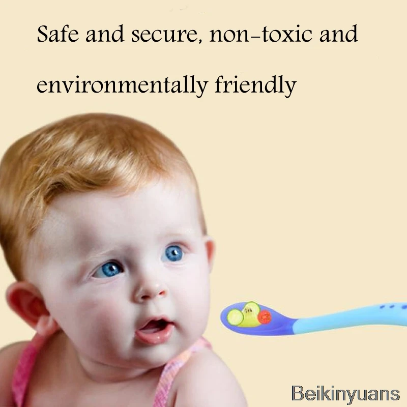 

Baby temperature sensing spoon and fork safe silicone feeding tableware baby feeding utensils boy feeding spoon tableware
