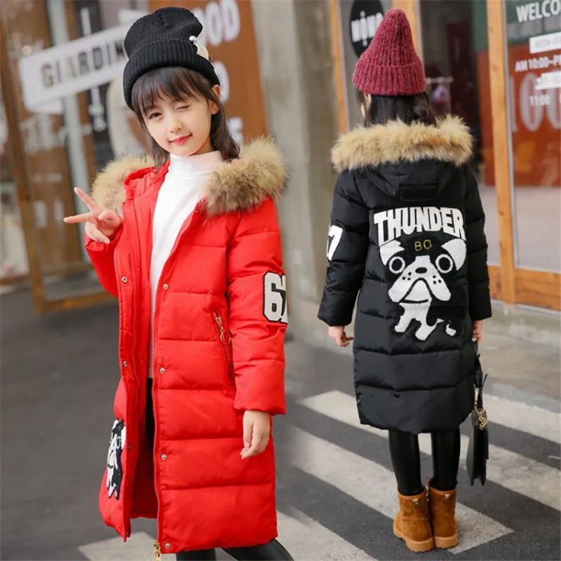 

fashion clothing girl winter wadded jacket outerwear child cotton-padded jacket thickening medium-long cotton-padded for kids