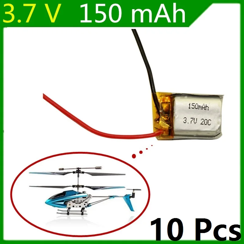 3 7 V 150mAh Syma S107 S107G 1S Li Po батарея Вертолет Часть Бесплатная доставка Оптовая продажа