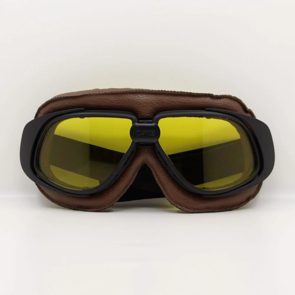 Helmet Goggles With Smoking Lens Motorcycle Goggle Vintage Pilot Biker