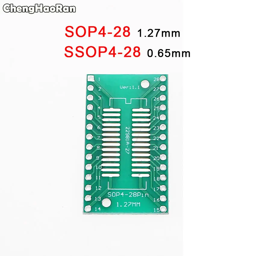 ChengHaoRan QFN44 48 QFP32 SOP24 SSOP24 QFP64 QFN64/40 TSOP56 для DIP PCB плата передачи DIP-24/32/40/48 кнопочный экран шаг адаптер - Цвет: SOP4-28