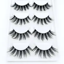 HBZGTLAD, новинка, 5 пар, настоящие накладные ресницы из норки, 3D натуральные накладные ресницы, норковые ресницы, Мягкие Накладные ресницы, набор для макияжа, Cilios 02