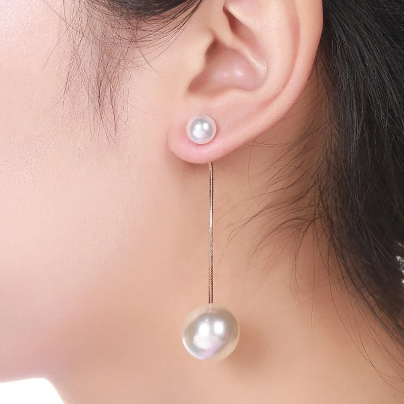 

2018 New Jewelry Crystal Rhinestone Pearl Stud Earrings Long Earrings Pearls String Statement Earrings For Wedding Party Gift
