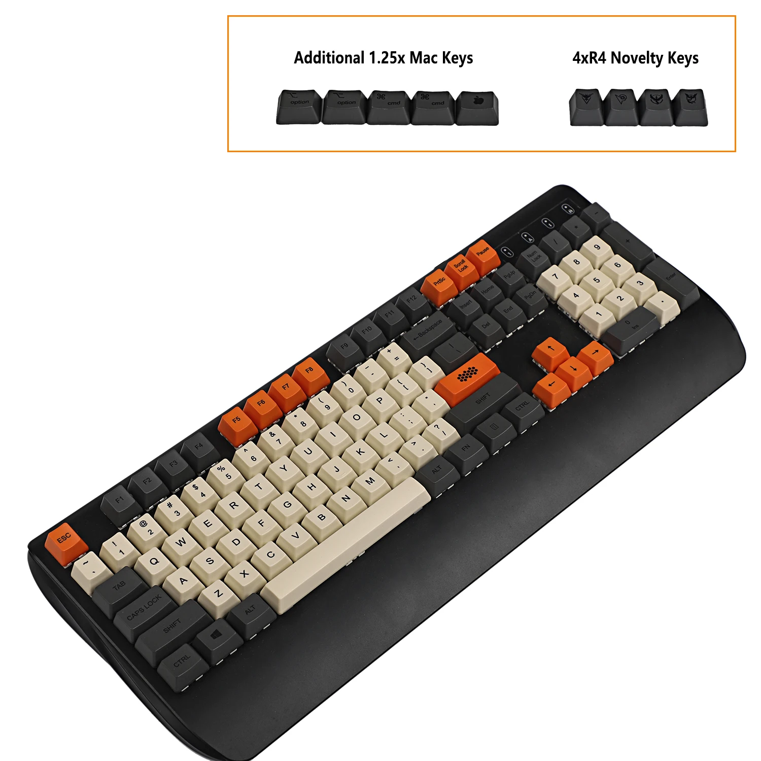 YMDK Carbon Dye Sub 108 87 61 клавиши Mac толстые PBT OEM профиль Keycap для стандартных 104 TKL 60% MX переключатели клавиатуры