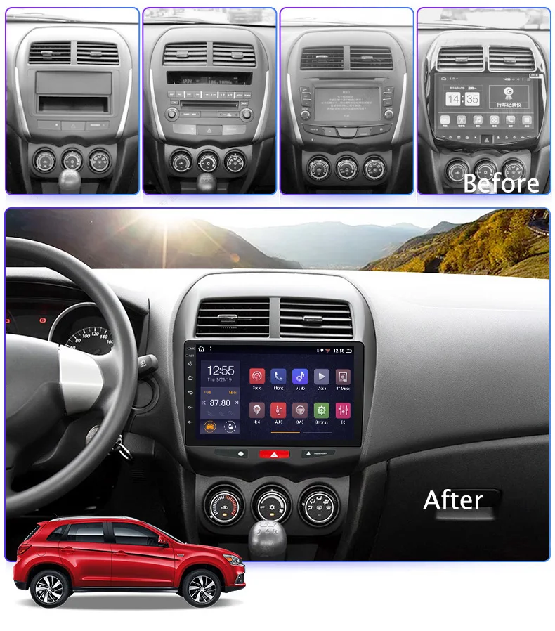 2G RAM 32G ROM 10.1 بوصة الروبوت 8.1 ل ميتسوبيشي ASX (2013-2015) مشغل أسطوانات للسيارة GPS والملاحة الوسائط المتعددة نظام 2G RAM 32G ROM 10.1 بوصة الروبوت 8.1 ل ميتسوبيشي ASX (2013-2015) مشغل أسطوانات للسيارة GPS والملاحة الوسائط المتعددة نظام