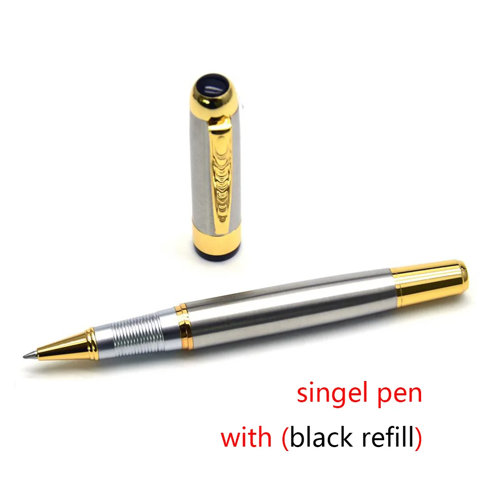 Guoyi A106 Новая высококачественная Роскошная металлическая шариковая ручка для школы и офиса, подарочная ручка, принадлежности для письма, ручка - Цвет: steel-black ink
