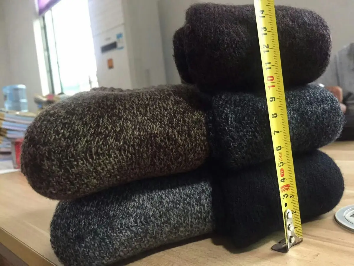 

Winter warm thick thick solid wool men's socks special thick cashmere breathable soft cotton socks 5 pairs