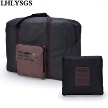 LHLYSGS מותג באיכות גבוהה גדולה תיק נסיעות מתקפלים ניתן להגדיר לתוך עגלת מזוודת תיק מטען עמיד למים Sportsing דובון תיק