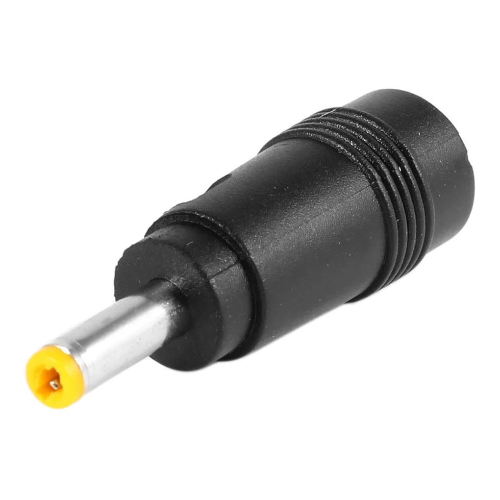 

Yellow Tip 4.0x1.7 mm Male Plug to 5.5x2.1mm Female Jack DC Power Connector Black Drop shipping