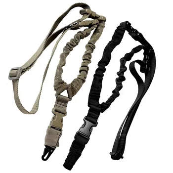 

Multifunctional Hunting Airsoft Gun Sling Tactical One Point Gun Sling for Army Military Black Tan Green